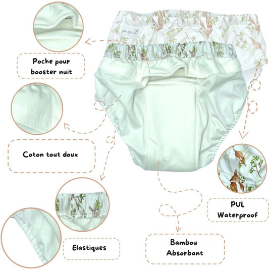 Culottes d'apprentissage propreté nuit & jour - de 2 à 7 ans