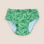 Couche piscine bébé lavable motif feuilles vert - maillot de bain couche réutilisable Presque Grand