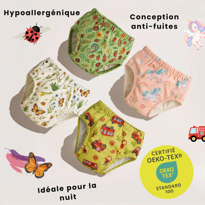Lot de culottes d'apprentissage hypoallergéniques et anti-fuites certifiées OEKO-TEX – Presque Grand